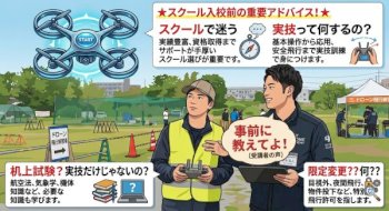 ドローンスクール選びや机上試験について何か質問ありますか？